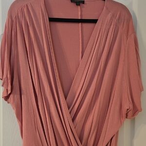 Lane Bryant Pink Draped Top
